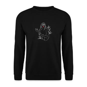 Line Art illustration. Woman in black and white - Unisex Sweatshirt - black - Front - Alina (178cm) & Michal (187cm)