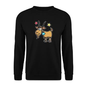 Capricorn Stars Esoteric Zodiac Galaxy - Unisex Sweatshirt - black - Front - Alina (178cm) & Michal (187cm)
