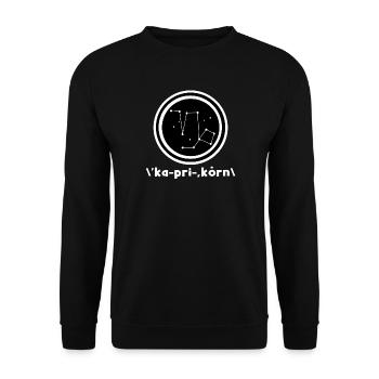 Astrology Horoscope Capricorn Constellation Galaxy - Unisex Sweatshirt - black - Front - Alina (178cm) & Michal (187cm)