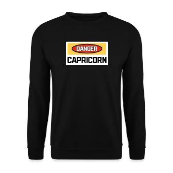 Capricorn Statement Horoscope Galaxy Superstition - Unisex Sweatshirt - black - Front - Alina (178cm) & Michal (187cm)