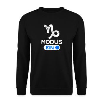 Tierkreis Steinbock Esoterik Statement Astronomie - Unisex Pullover - Schwarz - Vorne - Alina (178cm) & Michal (187cm)