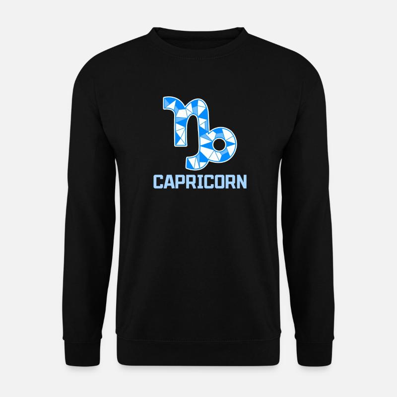 Sternzeichen Steinbock Sterndeutung Horoskop - Unisex Pullover - Schwarz