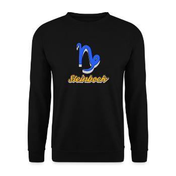 Superstition Esoteric Capricorn Horoscope Constellation - Unisex Sweatshirt - black - Front - Alina (178cm) & Michal (187cm)