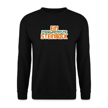 Steinbock Galaxy Statement Tierkreiszeichen Himmel - Unisex Pullover - Schwarz - Vorne - Alina (178cm) & Michal (187cm)