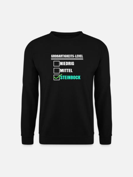 Aberglaube Horoskop Steinbock Tierkreis Statement - Unisex Pullover - Schwarz