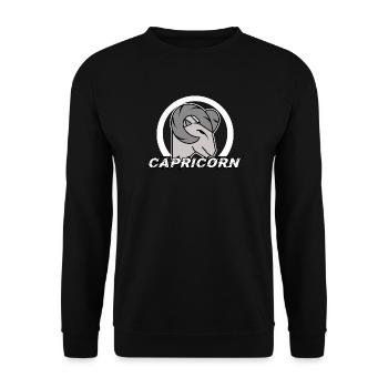 Horoscope Capricorn Zodiac Sign Astronomy - Unisex Sweatshirt - black - Front - Alina (178cm) & Michal (187cm)