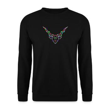 Konstellation Horoskop Galaxie Himmel Steinbock - Unisex Pullover - Schwarz - Vorne - Alina (178cm) & Michal (187cm)