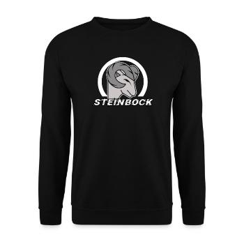 Himmel Astrologie Horoskop Steinbock Sternzeichen - Unisex Pullover - Schwarz - Vorne - Alina (178cm) & Michal (187cm)