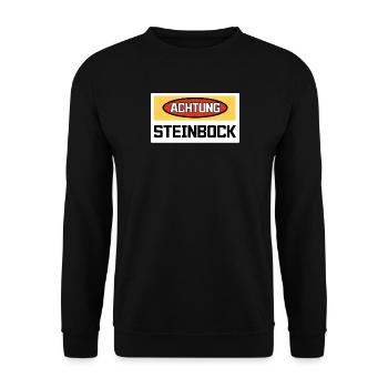 Steinbock Tierkreiszeichen Statement Astronomie - Unisex Pullover - Schwarz - Vorne - Alina (178cm) & Michal (187cm)