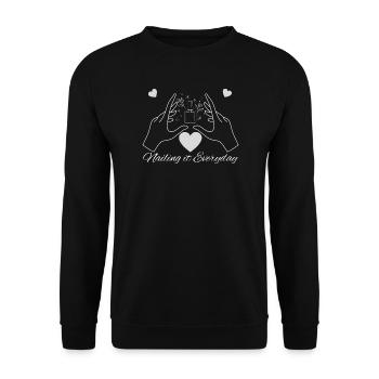 Nailing it Everyday - Nail Technician Tee - Unisex Pullover - Schwarz - Vorne - Alina (178cm) & Michal (187cm)