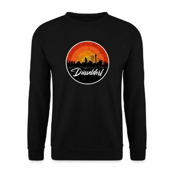 Dusseldorf Skyline II - Unisex Sweatshirt - black - Front - Alina (178cm) & Michal (187cm)