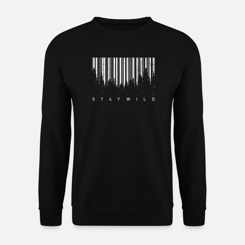 Silhouette de code-barres forestière - Sweat-shirt Unisexe - noir
