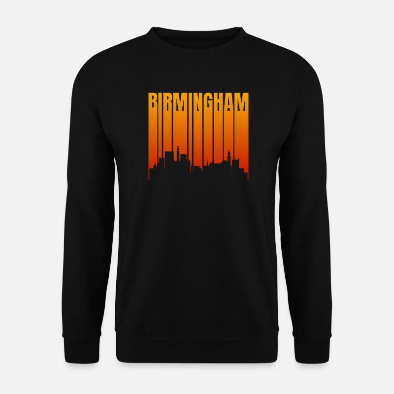 Birmingham Skyline Neon Stripes - Unisex Sweatshirt - black