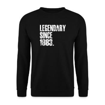 Légendaire depuis 1983 - Sweat-shirt Unisexe - noir - Devant - Alina (178cm) & Michal (187cm)