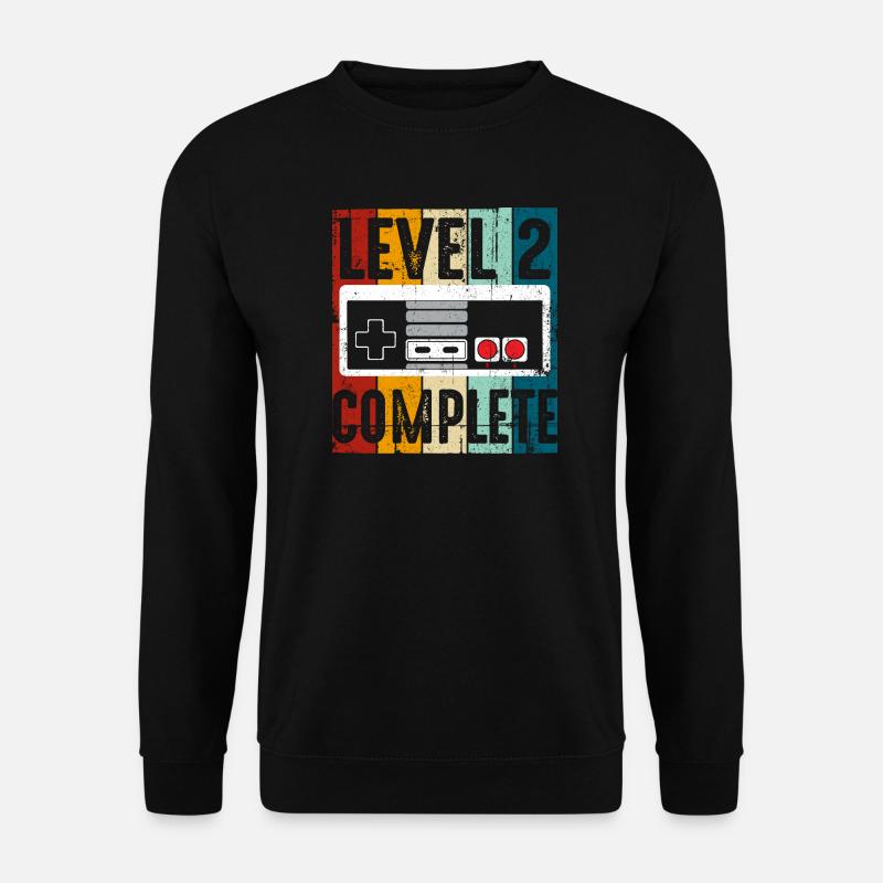 Level 2 Komplette Retro-Konsole - Unisex Pullover - Schwarz