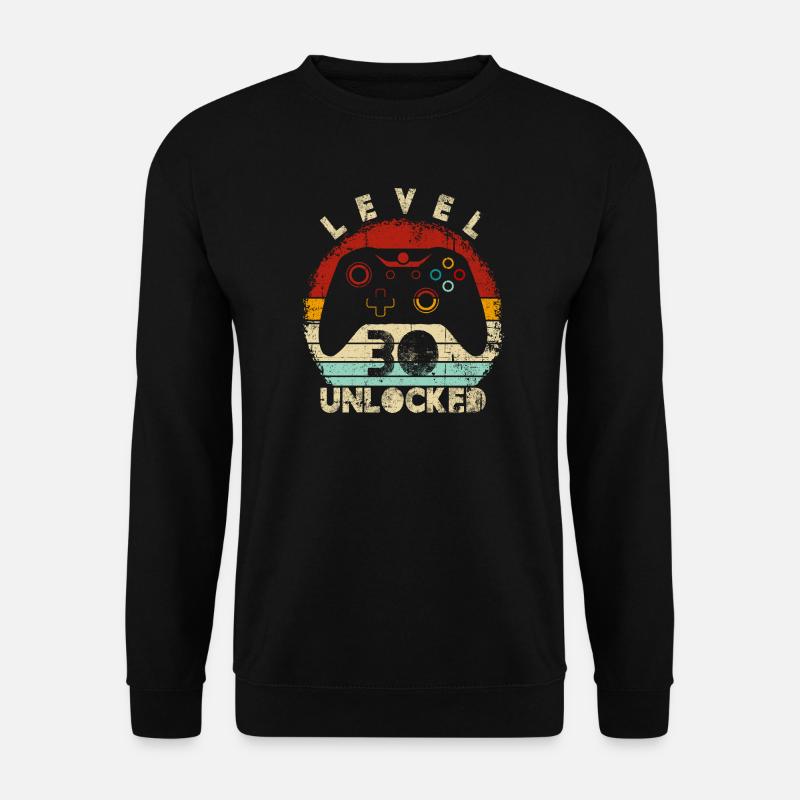 Levelfreigeschalteter Controller Retro - Unisex Pullover - Schwarz