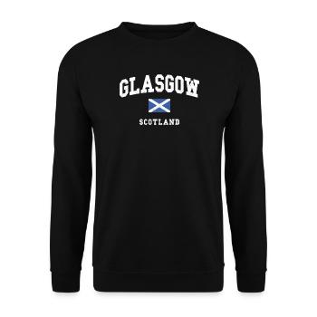Graphique du drapeau de l’Écosse de Glasgow - Sweat-shirt Unisexe - noir - Devant - Alina (178cm) & Michal (187cm)
