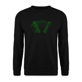 Harmonica SciFi Typo Effect | ZiachON! - Unisex Sweatshirt - black - Front - Alina (178cm) & Michal (187cm)