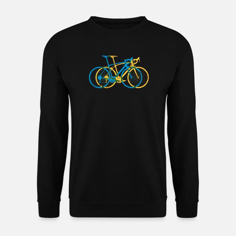 Lebendige Tri-Tone-Fahrradüberlagerung - Unisex Pullover - Schwarz