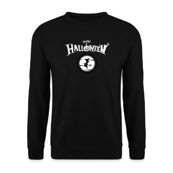 Mondhexe Halloween - Unisex Pullover - Schwarz - Vorne - Alina (178cm) & Michal (187cm)