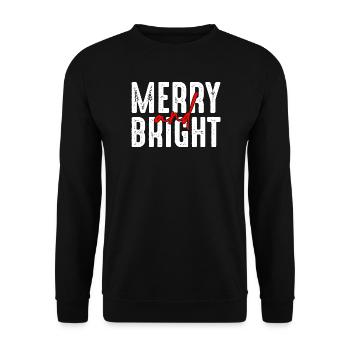 Scénario de Noël joyeux et lumineux - Sweat-shirt Unisexe - noir - Devant - Alina (178cm) & Michal (187cm)