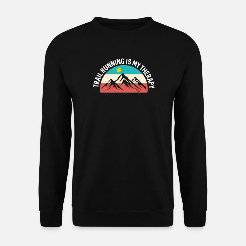 Trailrunning ist meine Therapie - Unisex Pullover - Schwarz