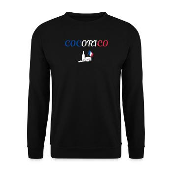 Cocorico - Sweat-shirt Unisexe - noir - Devant - Alina (178cm) & Michal (187cm)