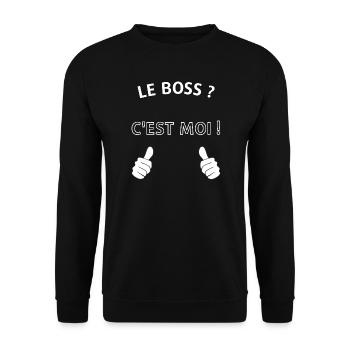 Le chef c'est moi - Sweat-shirt Unisexe - noir - Devant - Alina (178cm) & Michal (187cm)