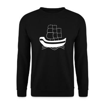 Segelboot Norddeutschland Seemann Matrose Kapitän - Unisex Pullover - Schwarz - Vorne - Alina (178cm) & Michal (187cm)