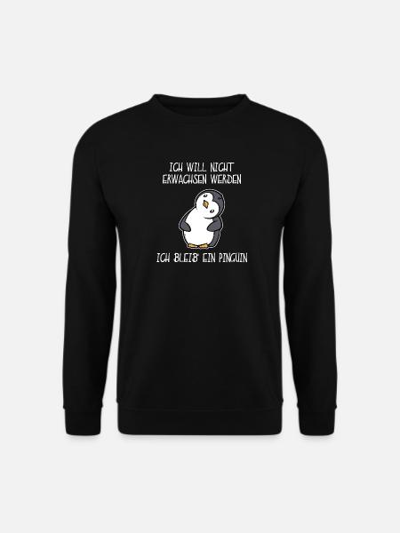 Zoo Süß Tier Pinguin Statement Seevogel - Unisex Pullover - Schwarz