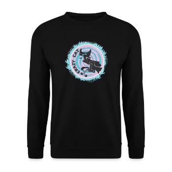 Design de chat inhabituel - Sweat-shirt Unisexe - noir - Devant - Alina (178cm) & Michal (187cm)