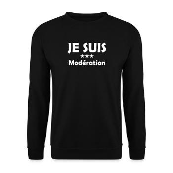 Je Suis Toujours Avec Modération Bière - Sweat-shirt Unisexe - noir - Devant - Alina (178cm) & Michal (187cm)
