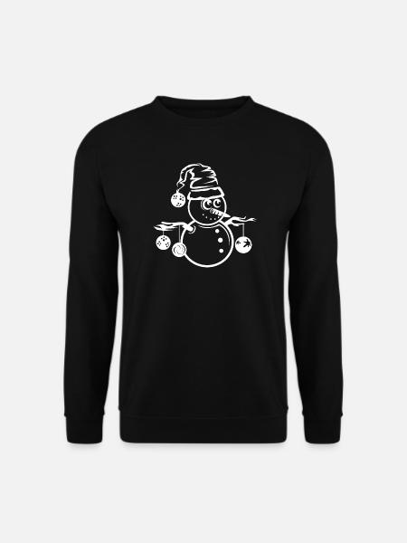 santa Grafik icon Schneemann Weihnachtsmann Xmas - Unisex Pullover - Schwarz