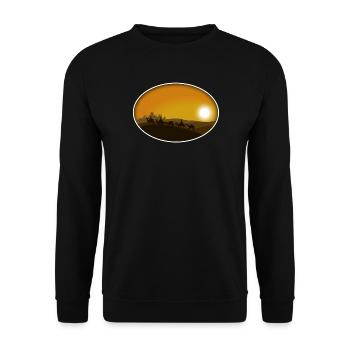 De loin - Sweat-shirt Unisexe - noir - Devant - Alina (178cm) & Michal (187cm)