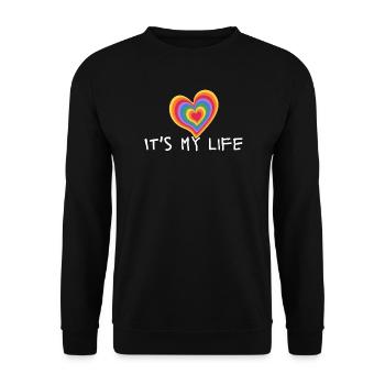 It's My Life - LGBT - Unisex Pullover - Schwarz - Vorne - Alina (178cm) & Michal (187cm)