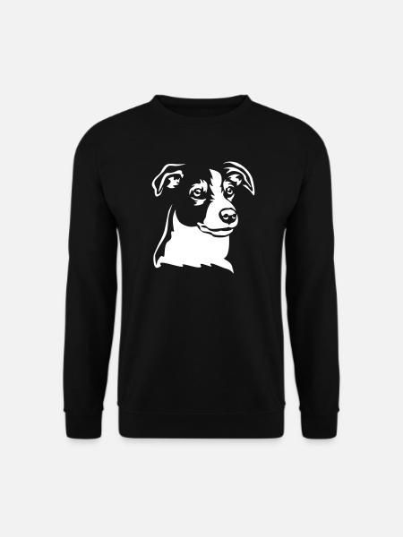 Jack Russell Terrier Kopf "Black Edition" - Unisex Pullover - Schwarz