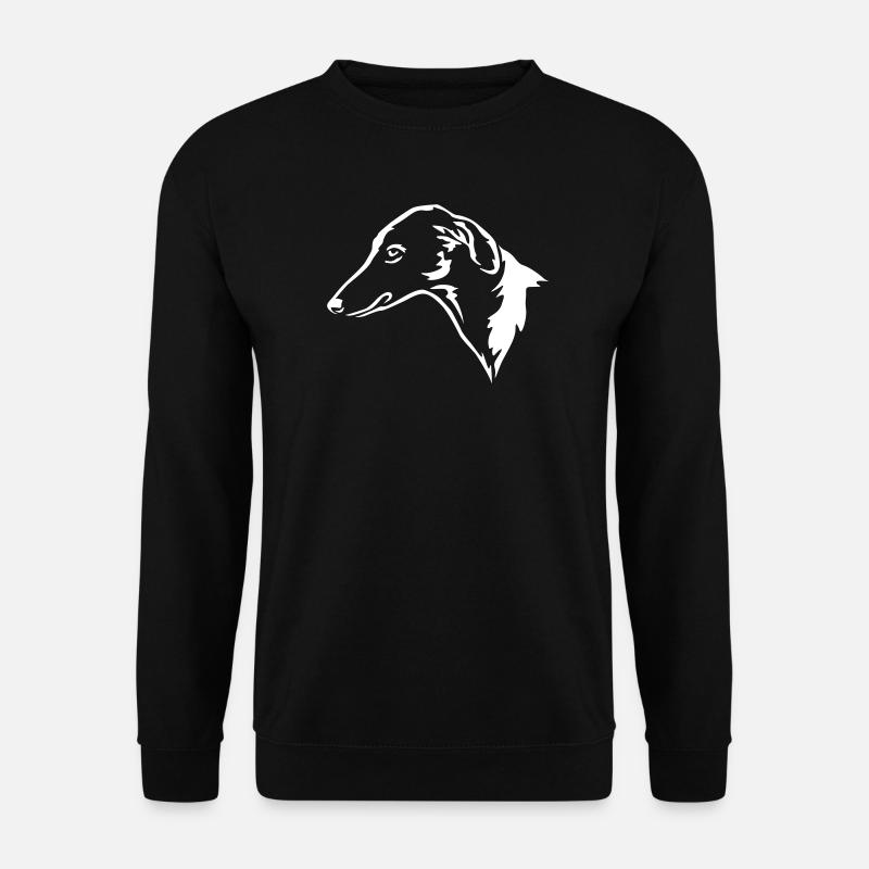 Azawakh Kopf "Black Edition" - Unisex Pullover - Schwarz