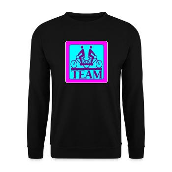 TEAM PROBLEME - FAHRRAD - Unisex Pullover - Schwarz - Vorne - Alina (178cm) & Michal (187cm)