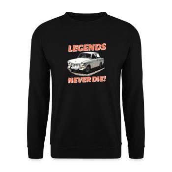 Legends never die - Unisex Pullover - Schwarz - Vorne - Alina (178cm) & Michal (187cm)