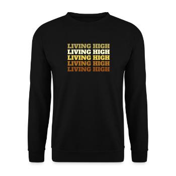 Living High - Unisex Pullover - Schwarz - Vorne - Alina (178cm) & Michal (187cm)