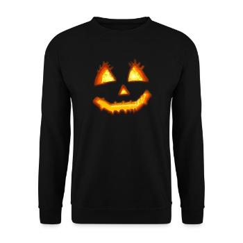 Kürbis - Unisex Pullover - Schwarz - Vorne - Alina (178cm) & Michal (187cm)