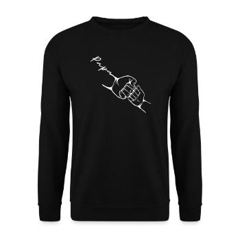 ensemble pere et fils bébé vetement assorti - Sweat-shirt Unisexe - noir - Devant - Alina (178cm) & Michal (187cm)