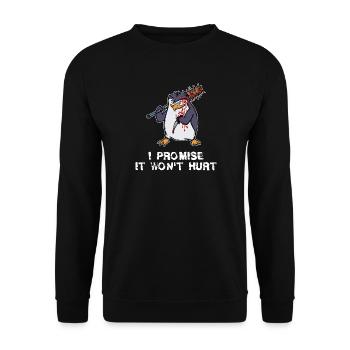 Oiseau de mer Animal Penguin Zoo Pôle Sud Déclaration d’oiseau - Sweat-shirt Unisexe - noir - Devant - Alina (178cm) & Michal (187cm)