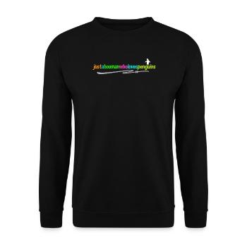 Déclaration du manchot d’Antarctique Oiseau animal Oiseau de mer - Sweat-shirt Unisexe - noir - Devant - Alina (178cm) & Michal (187cm)