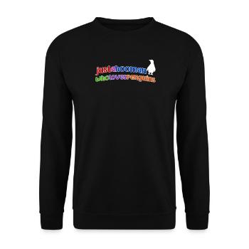 Bird Animal Penguin Zoo Pôle Sud Déclaration Oiseau de mer - Sweat-shirt Unisexe - noir - Devant - Alina (178cm) & Michal (187cm)