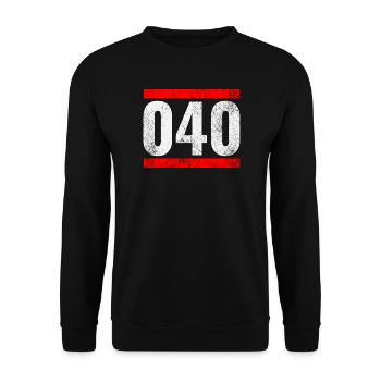 040 - Unisex Sweatshirt - black - Front - Alina (178cm) & Michal (187cm)