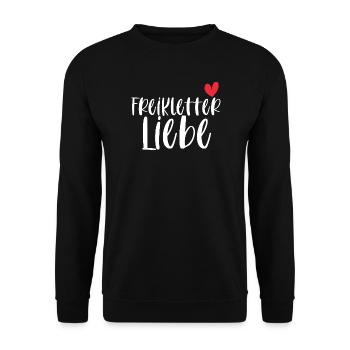 Freiklettern Klettern Liebe Berge Sport Geschenk - Unisex Pullover - Schwarz - Vorne - Alina (178cm) & Michal (187cm)