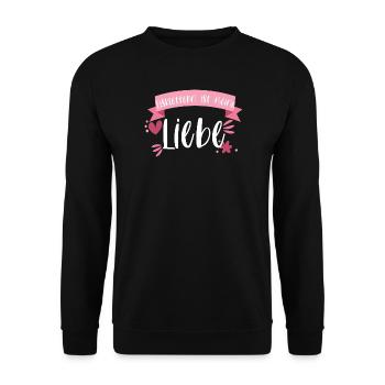 Klettern Eisklettern Wintersport Eis Geschenk - Unisex Pullover - Schwarz - Vorne - Alina (178cm) & Michal (187cm)