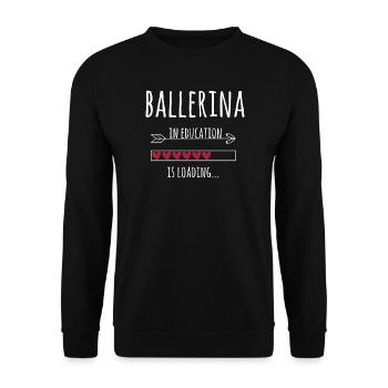 Ballerina in Ausbildung Ballett Geschenk - Unisex Pullover - Schwarz - Vorne - Alina (178cm) & Michal (187cm)