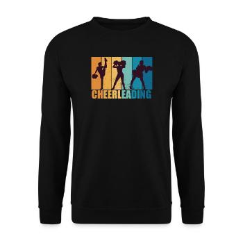 Cheerleading Cheerleader Vintage Geschenk - Unisex Pullover - Schwarz - Vorne - Alina (178cm) & Michal (187cm)